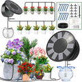 Solar Automatic Drip Irrigation System Kit DIY Irrigation System for Garden Outdoor/Indoor Gardening System Plant Watering System Drip Irrigation System 9 Timing Modes with Anti-Siphon Set