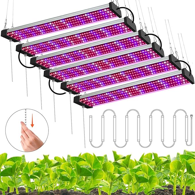 LED Plant Grow Light Full Spectrum Sunlight Plant Light Veg/Bloom Daisy Chain Heat Lampwith Pull Chain Switch for Plants Growing TentB30CM