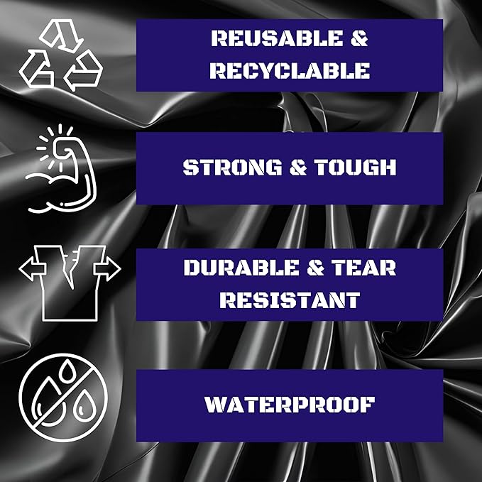 Plastic Sheeting 4 MIL Black (10x100) Roll for Tarp Garden Painters Drop Cloth Plastic Mulch Weed Barrier Underlayment Concrete Curing Moisture Vapor Construction Film Lumber Ground Cover