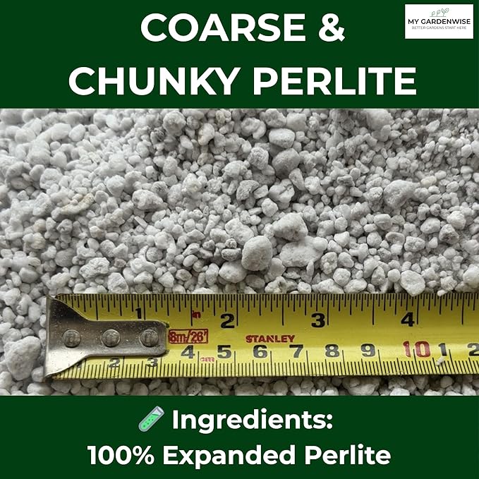 Perlite for Plants Coarse and Chunky Horticultural Perlite Organic Perlite for Gardening Indoor &amp Outdoor Perlite Bulk Bag Made in USA (30 quarts)