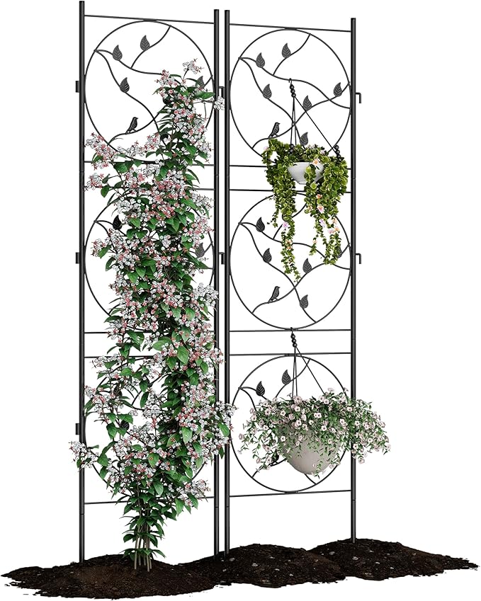 Garden Trellis 4PCS72x21 Inch Metal Garden Trellis for Climbing PlantsRustproof Outdoor Garden Arch Trelli Support Patio Decor for Vines Flower VegetablesPerfect for Training Climbing Plants