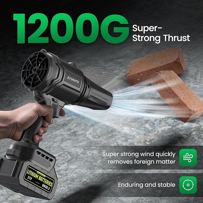 Cordless Leaf Blower 980000 RPM Handheld Leaf Blower with 2 X 4.0Ah Batteries &amp Charger Lightweight Leaf Blowers for Patio Cleaning Lawn Care Leaves Dust - Cool Black