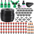 Drip Irrigation System 164FT 180 Pack Garden Drip Irrigation Kit 1/4 Blank Tubing Drip Kit DIY Automatic Irrigation Equipment Set for Garden Greenhouse Flower BedPatioLawn