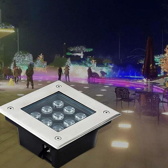 Outdoor Recessed Spotlight - AC85-265V Ground LED Land Scape Light Square IP67 Waterproof Buried Lights LED Spotlight Outdoor Floor Lamp Sidewalk Lighting Landscape(Cool White Light4W)
