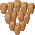 Qualirey 12 Pack Wasp Nest Decoy Hanging Fake Paper Bees Hornet Nest with Strings Stay Away from Wasps Hornets for Indoor and Outdoor Home Yard and Garden