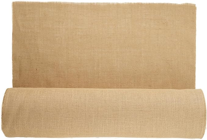 VEVOR Burlap Fabric Roll 36” x 150 ft &amp 45 x 45 High Density Wide Natural Burlap Fabric Rolls Jute Fabric Burlap Tree Wrap Roll for Decor Crafts Wedding Gardening Plant &amp Tree Winter Co