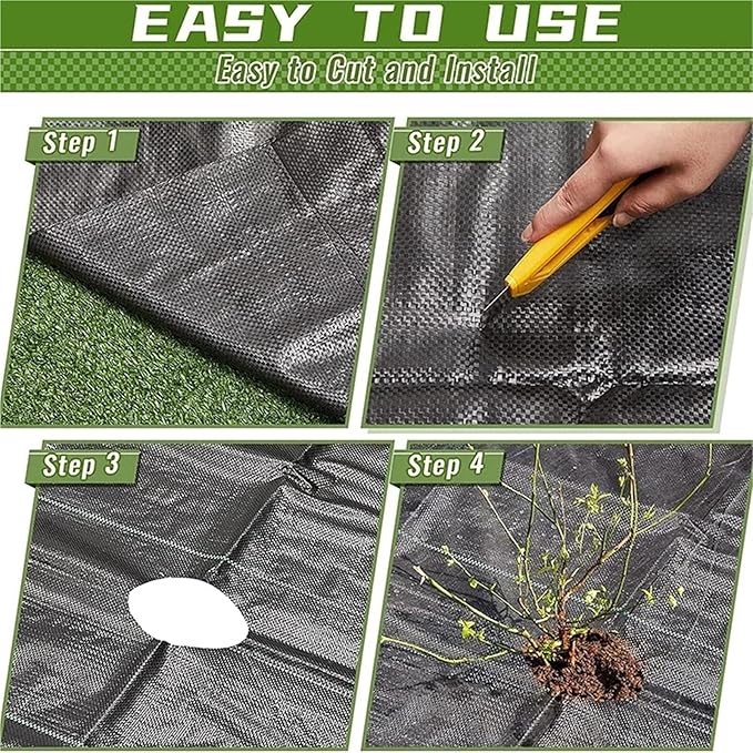 Weed Barrier Fabric Anti-Weed Mesh Geotextile for Weed Control Agricultural Mulch Cloth Greenhouse Weeding Mat Water Permeable