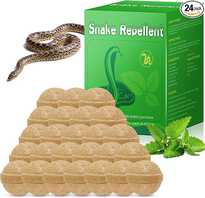 24Pack Snake Repellent - Keep Snake Away from Yard Garden Lawn Camping Areas – Snake Repellent Outdoor Ideal for Homeowners Families &amp Pet Owners