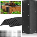 Set of 8 Raised Garden Bed Corner Brackets with Wood Screws for 20-24 Bed Rust Resistant Raised Bed Corners Metal Connectors 11 x 3 x 3 for Vegetable Planter Garden