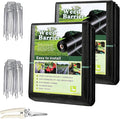 Weed Barrier Fabric Heavy Duty 3x100ft 3.2oz Non Woven Landscape Fabric with Scissors &amp 40 Ground Stakes Geotextile Ground Cover for Weed Control Garden Driveway Pathway Patio