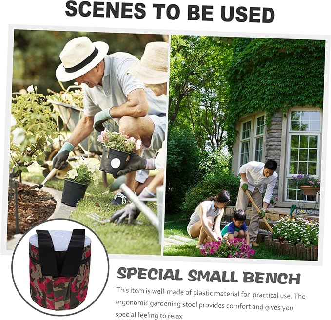 GALPADA Portable Gardening Stool Lightweight Garden Seat for Camping Fishing and Outdoor Activities Durable Stool with Height for Easy Use and Comfort