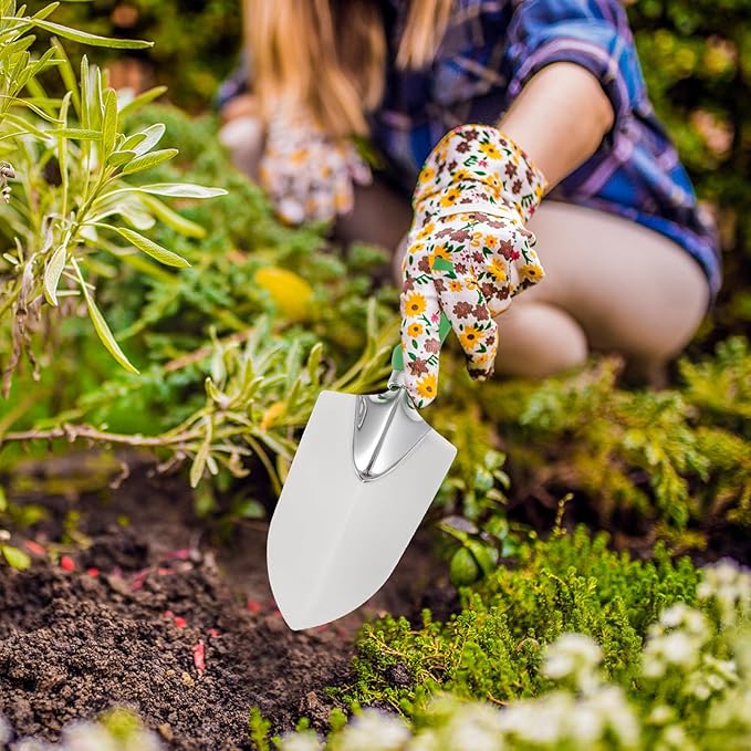 11pcs Garden Tool Set with Stainless Steel Planting Shovel and Rake Plastic Handles Portable Gardening Kit for Outdoor Planting Flower Care and Weeding