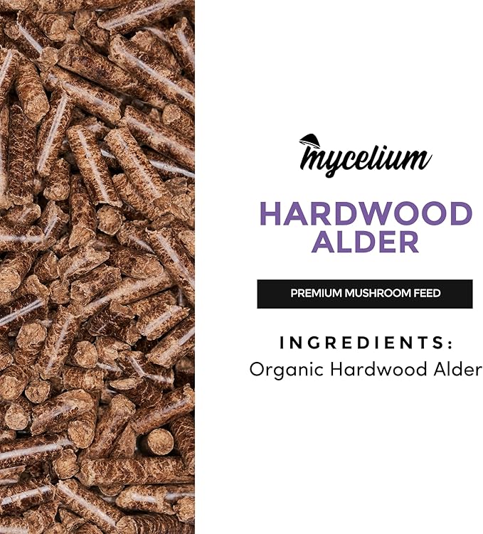 Mycelium Premium Mushroom Spawn Hardwood Alder I High Yield Organic Grain Feed I Indoor Mushroom Cultivation for Starter &amp Pro Home Growers I Non-GMO &amp Sourced from Local USA Farms 5lbs