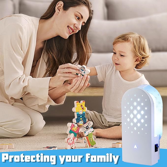 2 Packs Plug-in Mosquito Traps with 10 Glue Boards Indoor Wall Insect Catchers with 365nm Blue-Violet Lights for Mosquitos Moths Fruit Flies Gnats and Other Small Flying Bugs