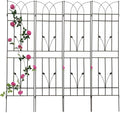 4 Pack Large Garden Trellis 71 H x 17.7 W Heavy Duty Rustproof Brown Iron Plant Trellis for Potted Plant Support Metal Climbing Rose Trellis Vine Vegetable Cucumber