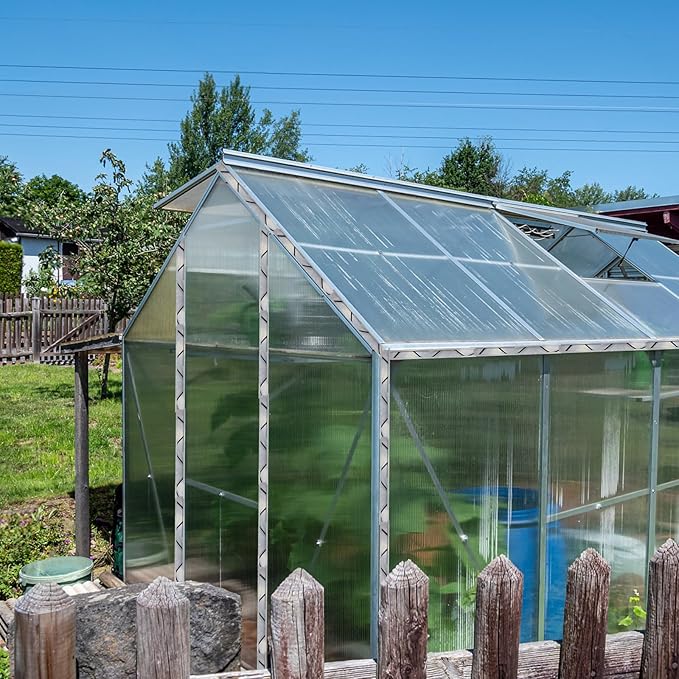 6.6 Ft Greenhouse Kit - Set of 10 PVC Coated Spring Wires &amp Aluminum Lock Channels for Fast Installation of Plastic Film &amp Shade Cloth
