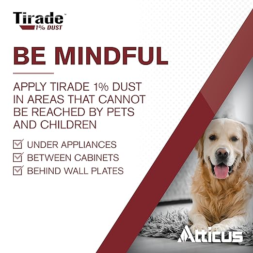 Atticus Tirade 1% Cyfluthrin Dust Insecticide (1.25 lb) - Ready-to-Use Insect Killer - Indoor and Outdoor Control of Ants Bees Wasps Hornets Cockroaches and Many Other pests