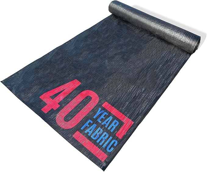 Sandbaggy 4 ft x 300 ft Landscape Fabric | Weed Barrier Ground Cover Garden | Industrial Grade Fabric | 135 Lbs of Tensile Strength | UV Protected | Approved by DOT (1 Roll - 4 ft x 300 ft)