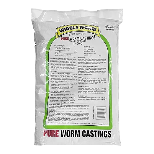 100% Pure Organic Mineral-Dense Worm Castings Fertilizer 30lbs - Improves Soil Fertility and Aeration for Growing Better Houseplants Vegetables and More