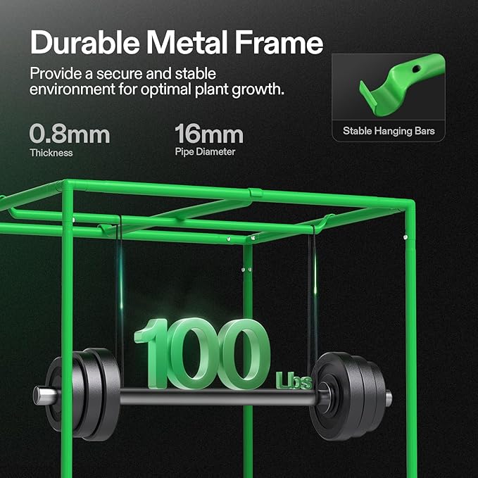VIVOSUN S276 32x32x63 Grow Tent High Reflective Mylar with Observation Window and Floor Tray for Hydroponics Indoor Plant for VS1500