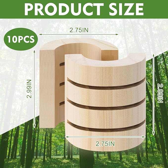 10 Pcs Termite Bait Station Monitoring Wood Replacement Insert Termite Stakes Bait Stations Wood Bases for Garden Farms Monitoring System Detects Activity No Termiticide Included