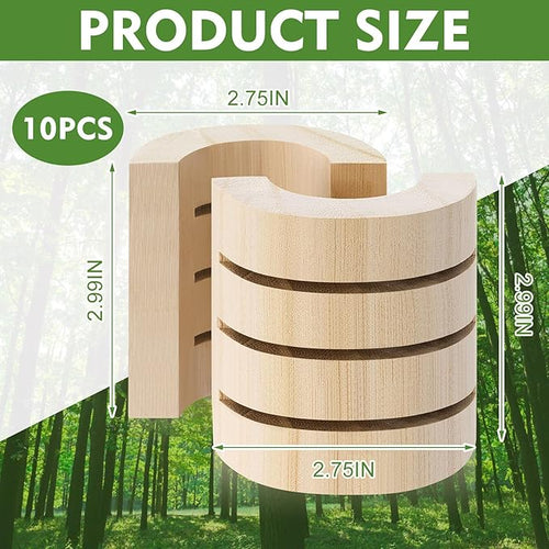 10 Pcs Termite Bait Station Monitoring Wood Replacement Insert Termite Stakes Bait Stations Wood Bases for Garden Farms Monitoring System Detects Activity No Termiticide Included