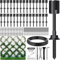 30-Set Black 1/8 Wire Trellis for Climbing Plants Outdoor with 150ft Vinyl Coated Cable T316 Stainless Steel Wall Wire Trellis Kit