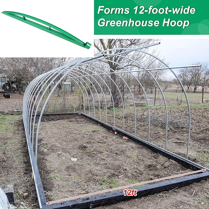 12ft Wide Greenhouse Arch Hoop Pole Bender Tool for High Tunnel Hoop Greenhouse Builds Bends 1-3/8'' Top Rail Fence Tube with Extension Pole for DIY Garden Structure