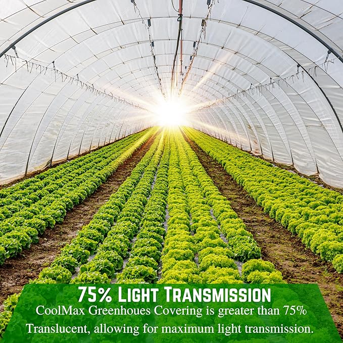 Farm Plastic Supply - Clear Coolmax Greenhouse Plastic Sheeting - 6 Mil - 4 Year UV Resistant Infrared Anti-Condensate Green House Covering Thermal Greenhouse Plastic 6 mil (20' x 30')
