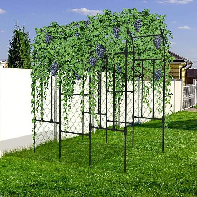 Trellis for Climbing Plants Outdoor - Cucumber Trellis for Raised Bed Size:71 * 47 * 79 inch Garden Trellis for Climbing Plants Cucumber Vegetable Tomato Flowers
