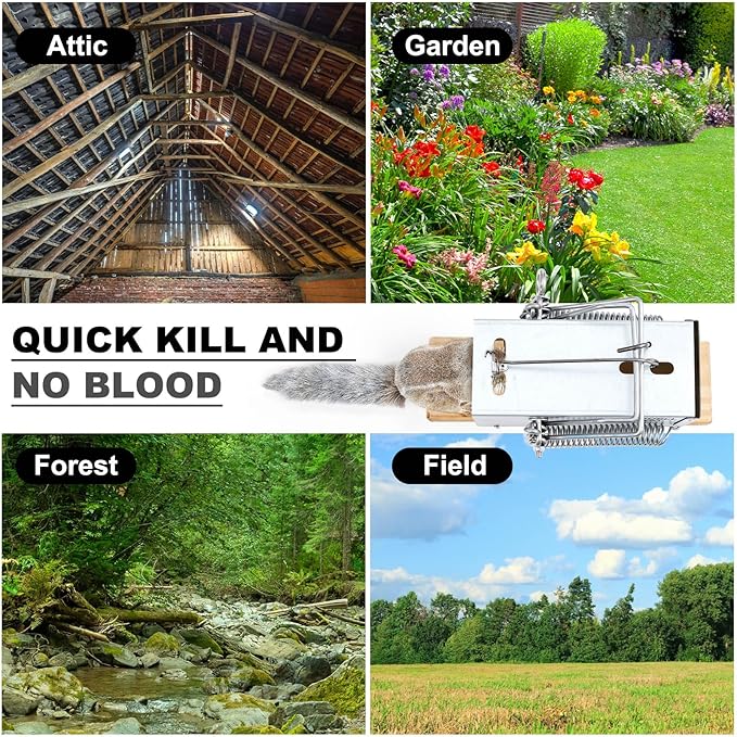 Qualirey 1 Pcs Tube Trap Squirrel Trap Outdoor Safe and Effective Pest Control Ground Squirrel Killer for Commercial and Residential for Backyards Patios Gardens