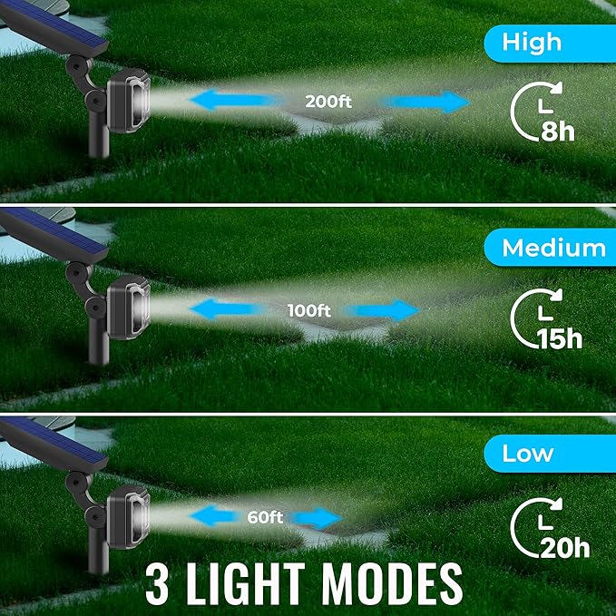 TBI 21 LEDs Solar Landscape Spotlights 200ft Lighting Distance - Waterproof Solar Powered Wall Lights - 2-in-1 Wireless Outdoor Landscaping Lights for Yard Garden Driveway Porch Walkway Pool (Gold)