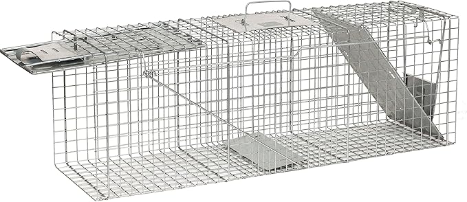 Havahart Large 2 Door Humane Catch and Release Live Animal Trap for Armadillos Beavers Bobcats Small Dogs Cats Foxes Groundhogs Nutria Opossums Raccoons Live Catch Trap for Stray Dogs 1045SR