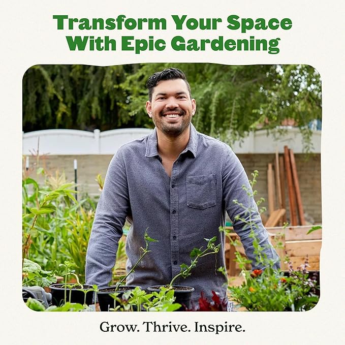 Epic Gardening Reusable Seed Starter Tray - 4 Cell 4/16 Seedling Starter Trays - Easy Watering Indoor Greenhouse Plant Starter Gardener-Friendly for Seedlings | UV-Treated &amp BPA-Free - Black