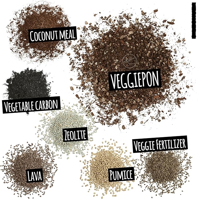 VEGGIEPON Organic Gardening Soil for Growing Vegetables Fruits and Herbs 2.7 US.Dry.gal