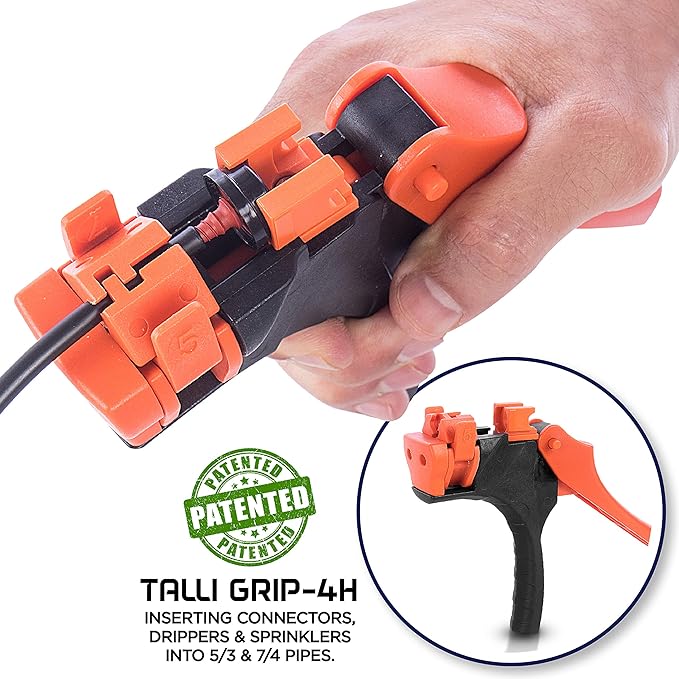 Al-Magor Talli Grip TG Garden Patented Insertion Tool for Dripper - Connector &amp Dripper Gun - Drip Irrigation Tool -Irrigation System for Garden - Drip Irrigation Punch Tool Kit -700011