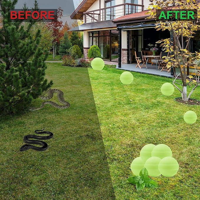 30 Pack Snake Repellent for Yard Powerful Snake Away Repellent for Outdoors Moth Balls for Outdoor Use