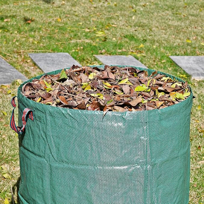 CAMPFIRE 3 Pack 72gallon Garden Waste Bags (H30 D26 Inches) With Handles Heavy Duty Leaf Bags Reusable Lawn Garden Bags And Yard Waste Bags Suitable For Leaf Collectors