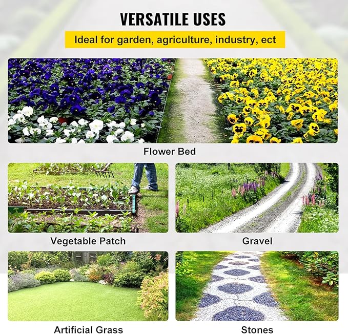 Happybuy 6.5FTx300FT Premium Weed Barrier Landscape Fabric Heavy Duty 3OZ Woven Geotextile Fabric High Permeability Good for Weed Blocker Gardening Mat Driveway Fabric Garden Weed Control Cloth