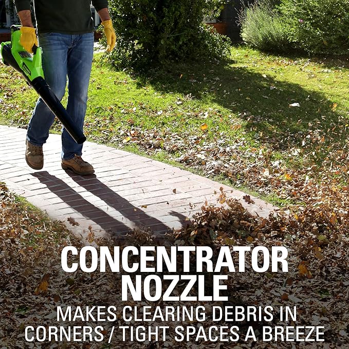 Greenworks 40V (110 MPH / 390 CFM) Cordless Axial Blower 2.5Ah Battery and Charger Included