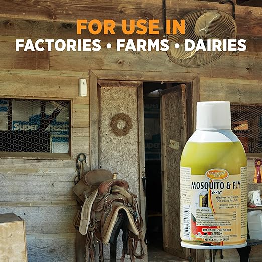 Country Vet Metered Mosquito and Fly Spray 6.4 oz cans 342033CVA (Case of 12) Dispenser NOT Included
