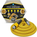 HydroTech 100 ft Expandable Garden Hose - Pro Series 2x Max Flow 3/4 No-Kink Flexibility Lightweight Hose for Lawn Garden Car Washing Deck and Patio Cleaning