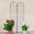 4 Pack Metal Garden Trellis for Climbing Plants 86.7 H x 19.7 W Rustproof Outdoor Plant Support with Powder Coating Sturdy Iron Grid for Vegetables Vines and Flowers