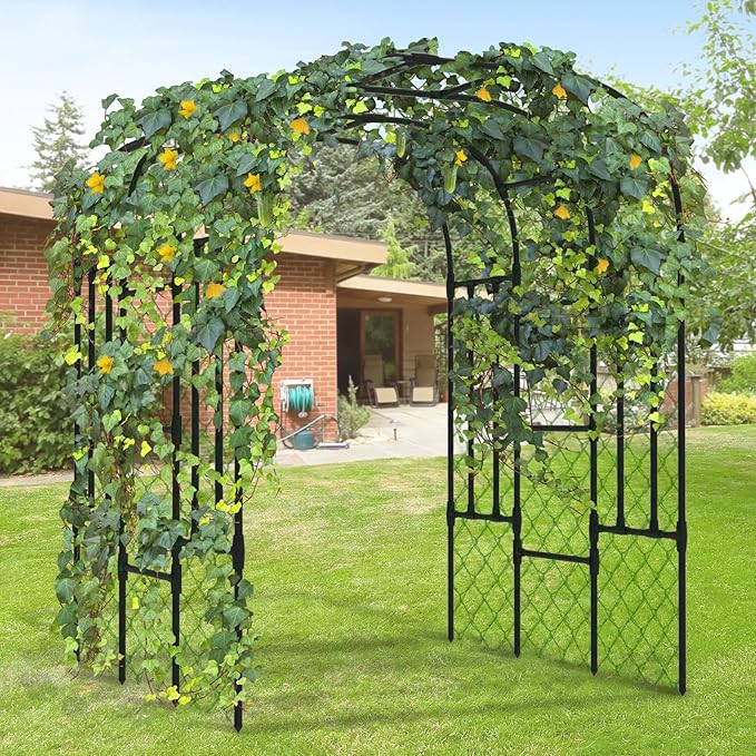 Trellis for Climbing Plants Outdoor - Size of The Grape Vine Trellis: 71 * 69 * 79 inch - Cucumber Trellis for Raised Bed Garden Trellis for Climbing Plants Cucumber Vegetable Tomato