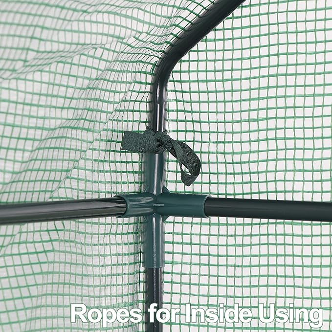 Smartxchoices Walk-in Greenhouse 3-Tier Outdoor Indoor with 6 Shelves Green Plants House for Seedlings Herbs or Flowers in Any Season-Gardening Rack Green
