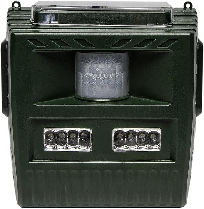 Bird B Gone Solar Yard Shield Animal &amp Pest Repeller - Solar Powered Ultrasonic Bird &amp Animal Repeller - Motion Activated - Outdoor Sonic Bird &amp Pest Repellent with 3 Modes for Garden Prot