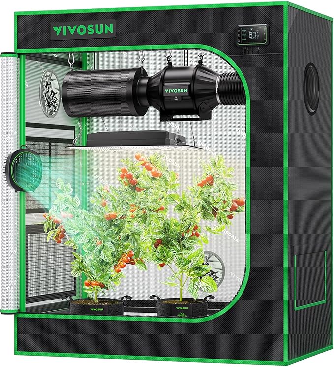 VIVOSUN S3018 30x18x36 Grow Tent High Reflective Mylar with Observation Window and Floor Tray 3D Printer Enclosure with Ventilation