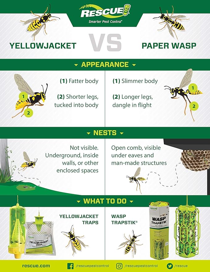 RESCUE! Yellowjacket Attractant – for RESCUE! Reusable Yellowjacket Traps – 4 Week Supply - 20 Pack
