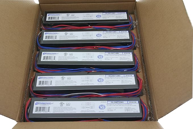 Robertson 2P20158 ISL296T12MV Pak of 10 Fluorescent eBallasts for 2 F96T12 Lamps Instant Start 120-277Vac 50-60Hz NBF HPF (for HO lamp Applications The Recommended Ballast is The PSB296T12HOMV)