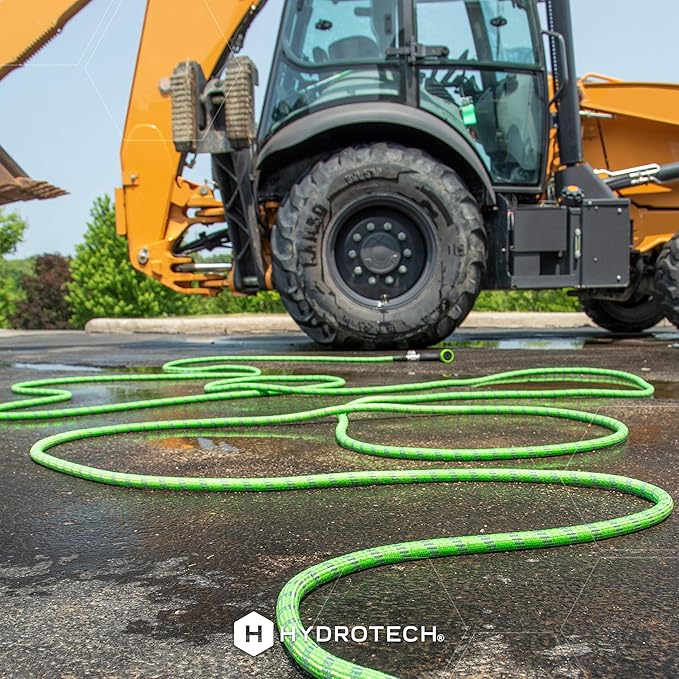 HydroTech 50 ft Expandable Garden Hose - Pro Series 2x Max Flow 3/4 No-Kink Flexibility Lightweight Hose for Lawn Garden Car Washing Deck and Patio Cleaning